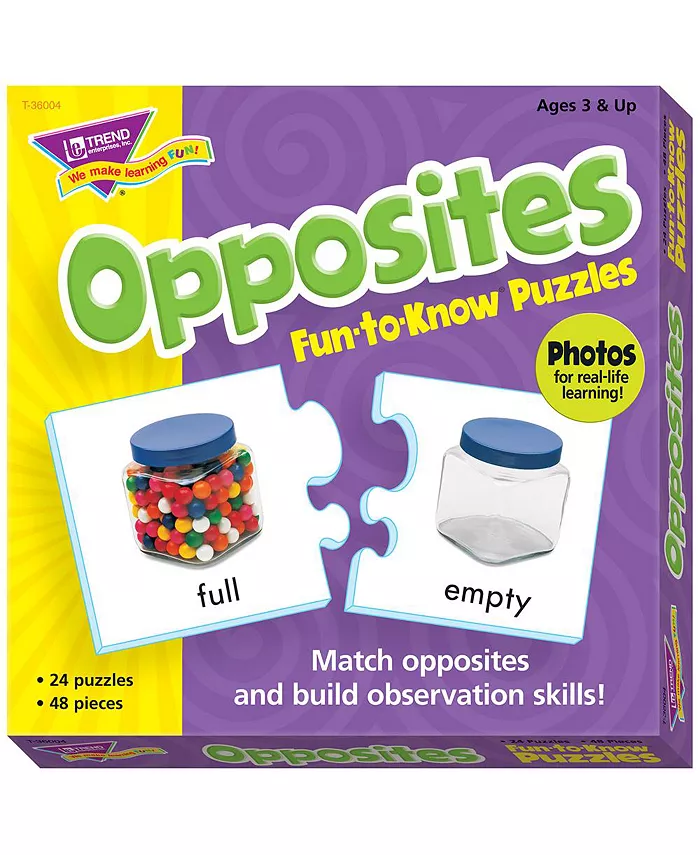 Trend Enterprises Opposites 48 Piece Puzzle Set， 3