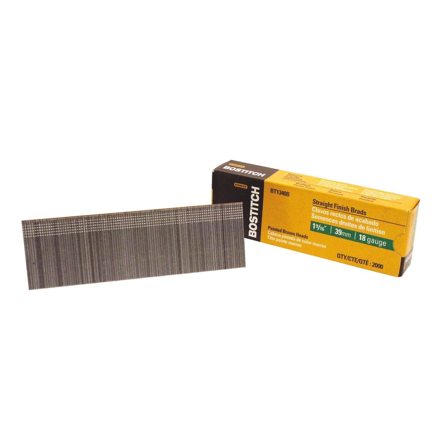 Bostitch 1-9/16 in. 18 Ga. Straight Strip Coated Brad Nails 2000 pk - Mycitystee