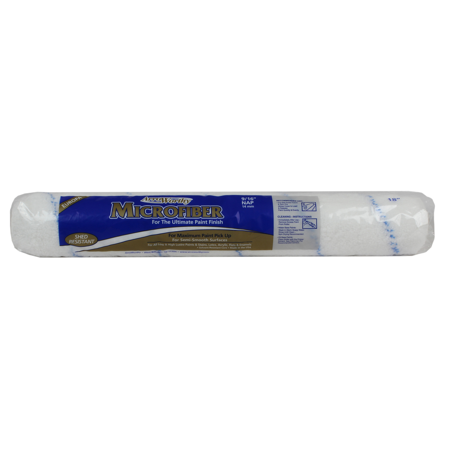 ArroWorthy Microfiber 18 in. W X 9/16 in. Paint Roller Cover 1 pk - Mycitystee