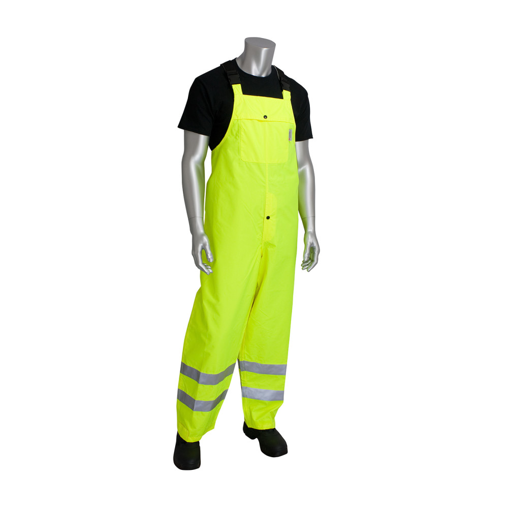 Protective Industrial Products Falcon VizPLUS ANSI Breathable Bib Hi Vis Yellow Large - Mycitystee