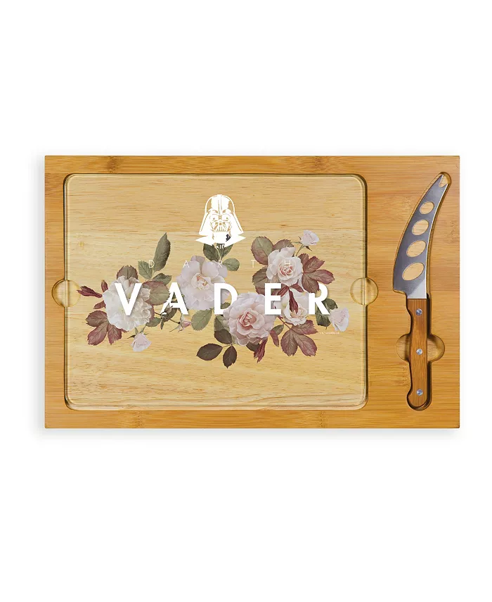 Disney Star Wars Darth Vader Icon Wood Serving Tray with Knife - Mycitystee
