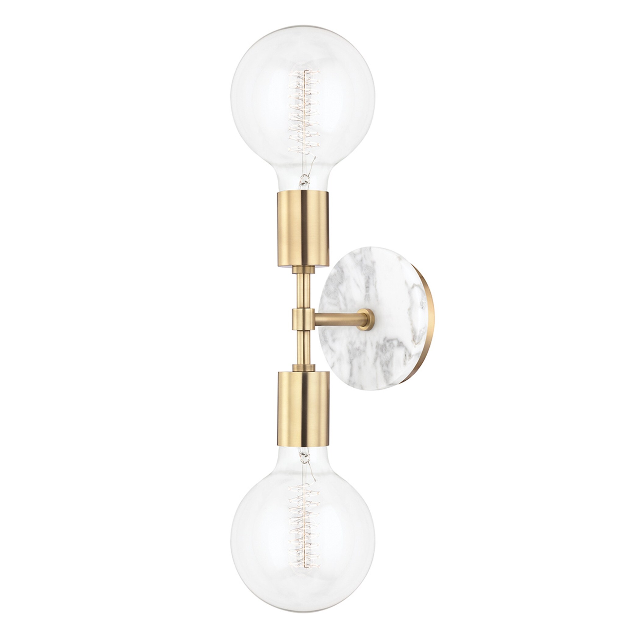 Mitzi by Hudson Valley Chloe 2-light Aged Brass Wall Sconce - Mycitystee