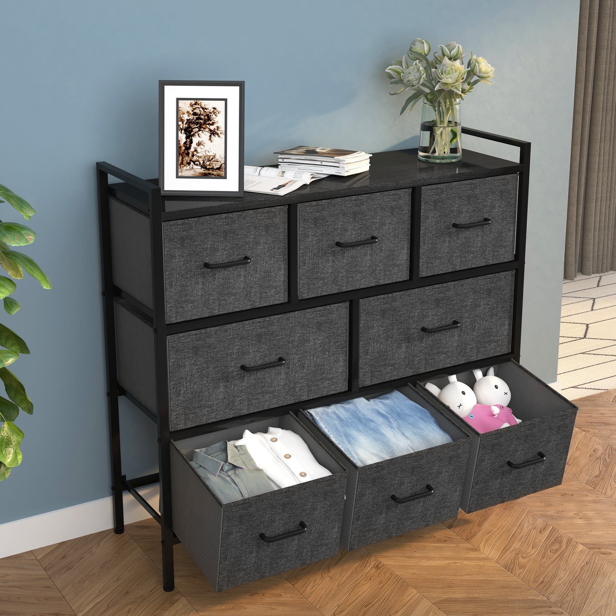 Fabric Chest 8 Drawers Fabric Dresser Storage Organizer - - 37516887 - Mycitystee