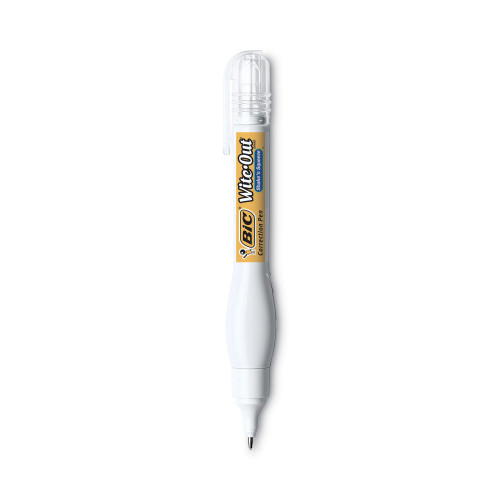 BIC Wite-Out Shake 'n Squeeze Correction Pen， 8 mL， White， 4/Pack (WOSQPP418) - Mycitystee