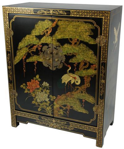 Handmade Wood Black Lacquer Cabinet - - 1519643 - Mycitystee