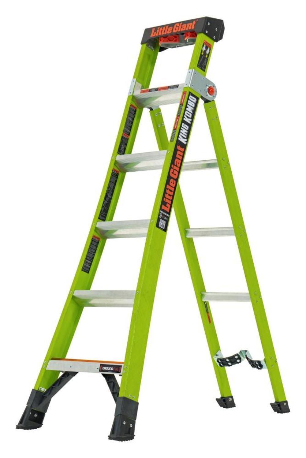 King Kombo Industrial Fiberglass 6' to 10' Combo Ladder - Mycitystee