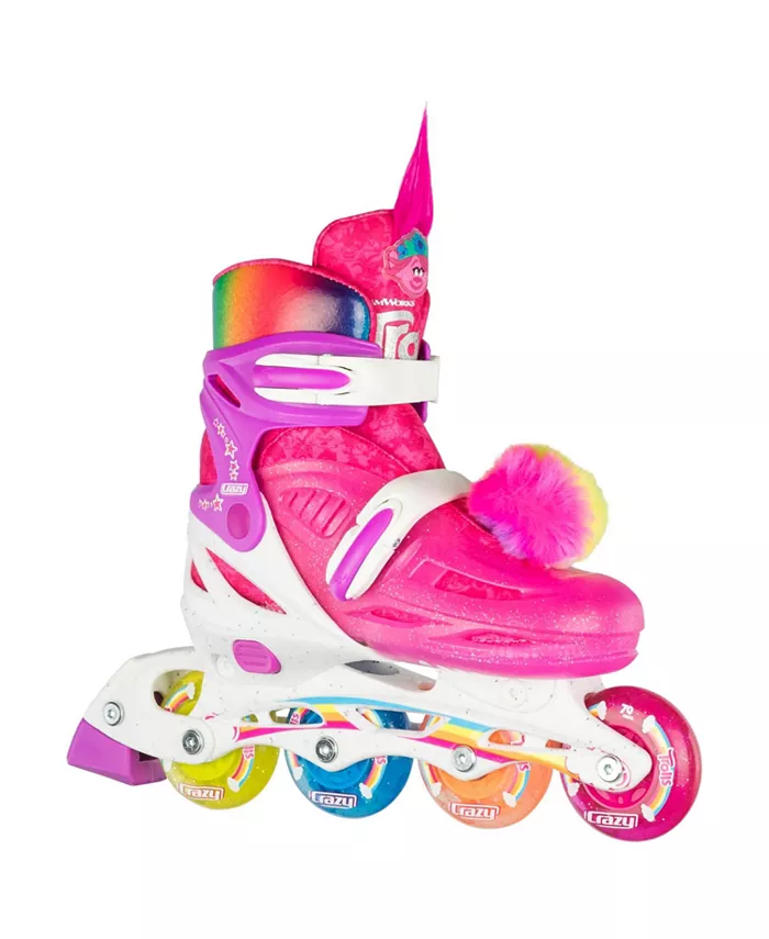 Crazy Skates Trolls Size Adjustable Inline Skates - From The Trolls World Tour Movie - Mycitystee