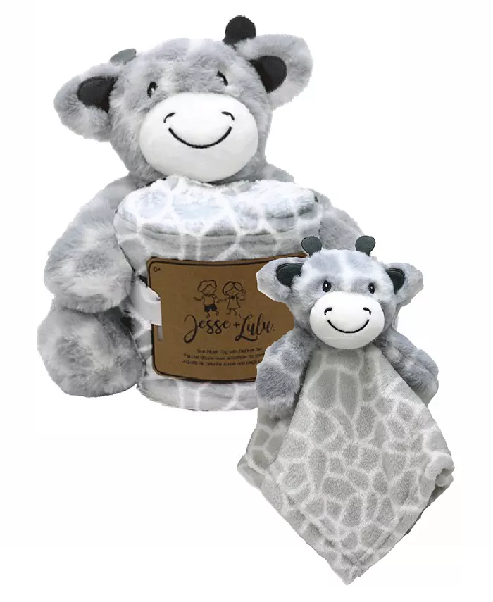 Jesse Lulu Baby Boys Plush Toy with Blanket and Nunu， 3 Piece Set - Mycitystee