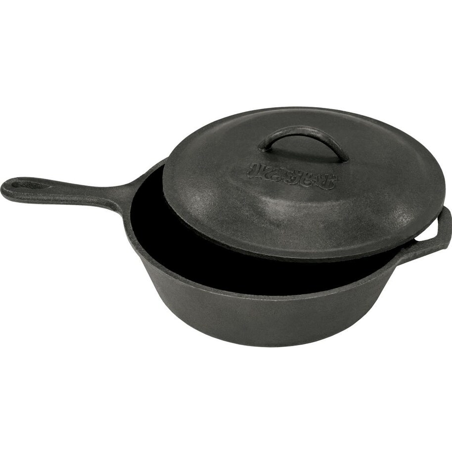 Bayou Classic Skillets 3 Quart Covered Cast Iron Skillet - Mycitystee
