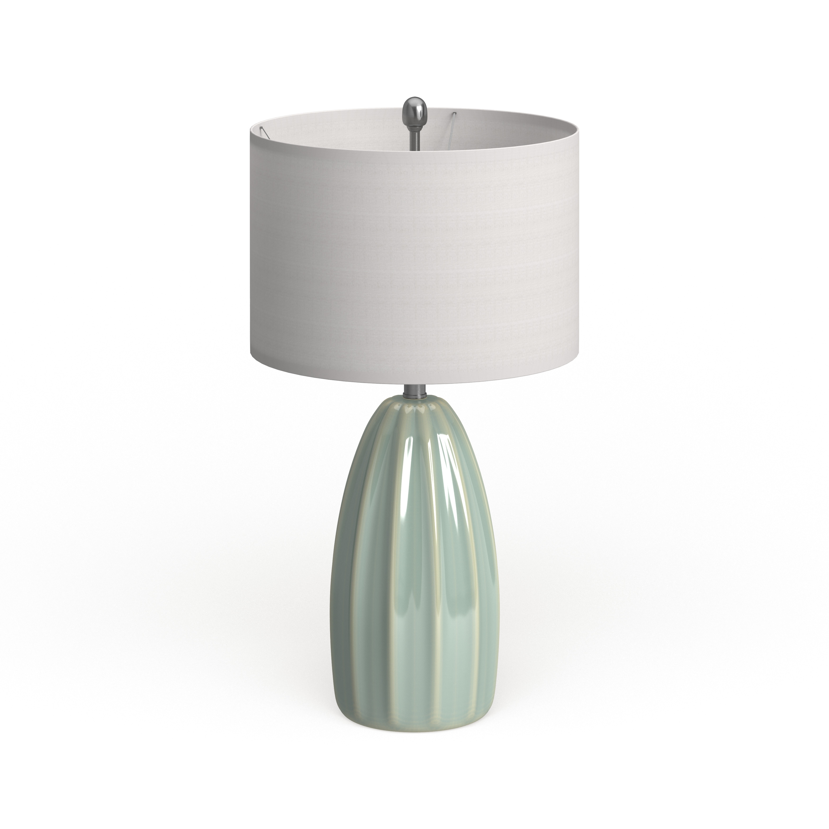 Porch and Den Corinthian 27-inch Blue Crackle Table Lamp - Mycitystee