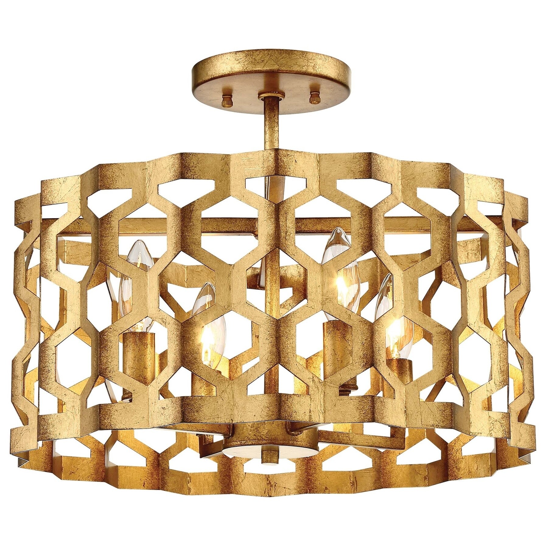 Minka Metropolitan Coronade 4 Light Semi Flush (Convertible To Pendant) - Mycitystee