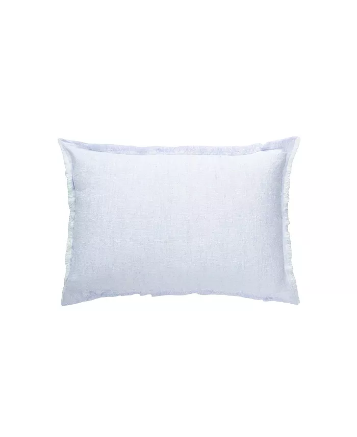 Anaya Home Sky Blue Crossdye Linen Down Alternative Lumbar Pillow - Mycitystee