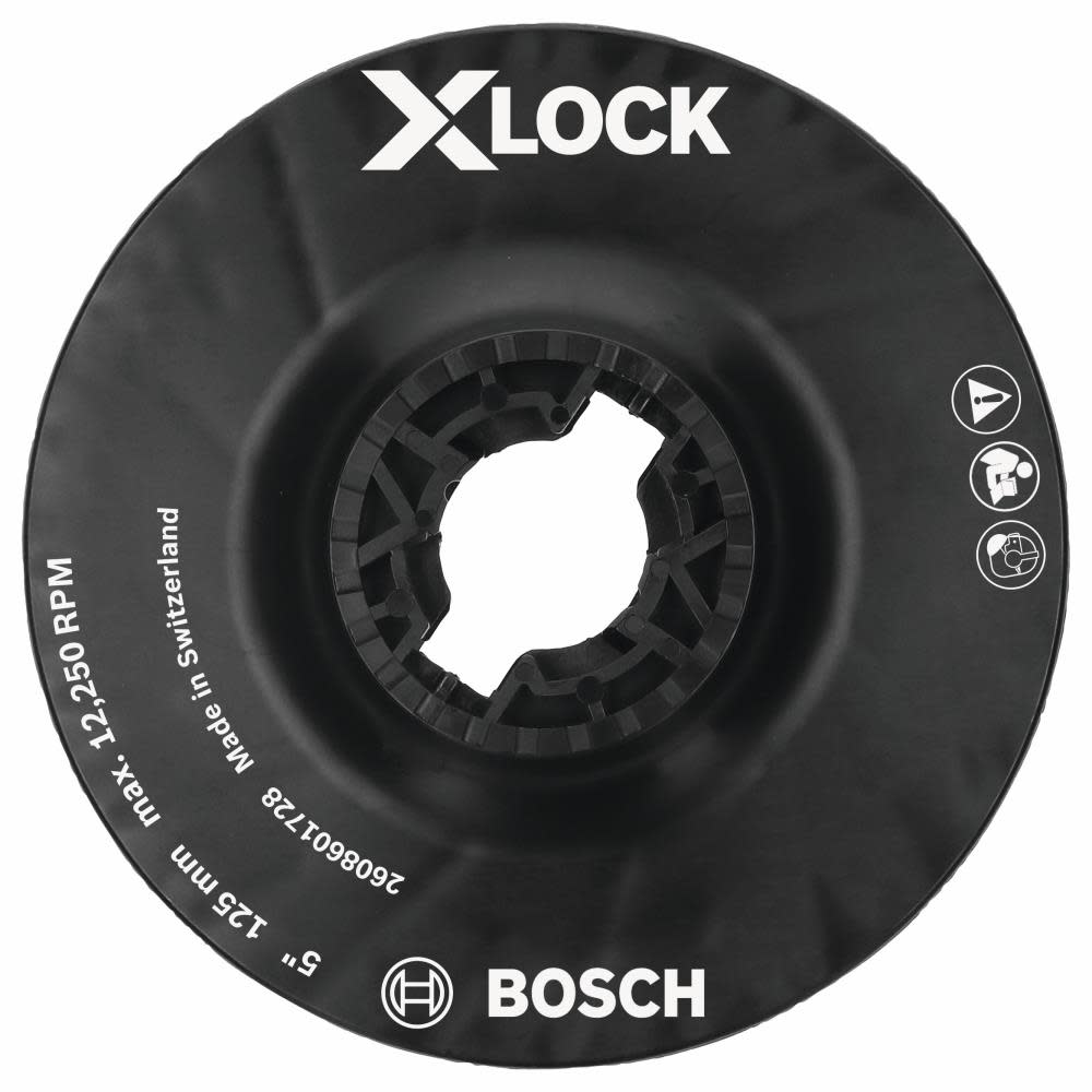 5 In. X-LOCK Backing Pad with X-LOCK ClipMedium Hardness - Mycitystee