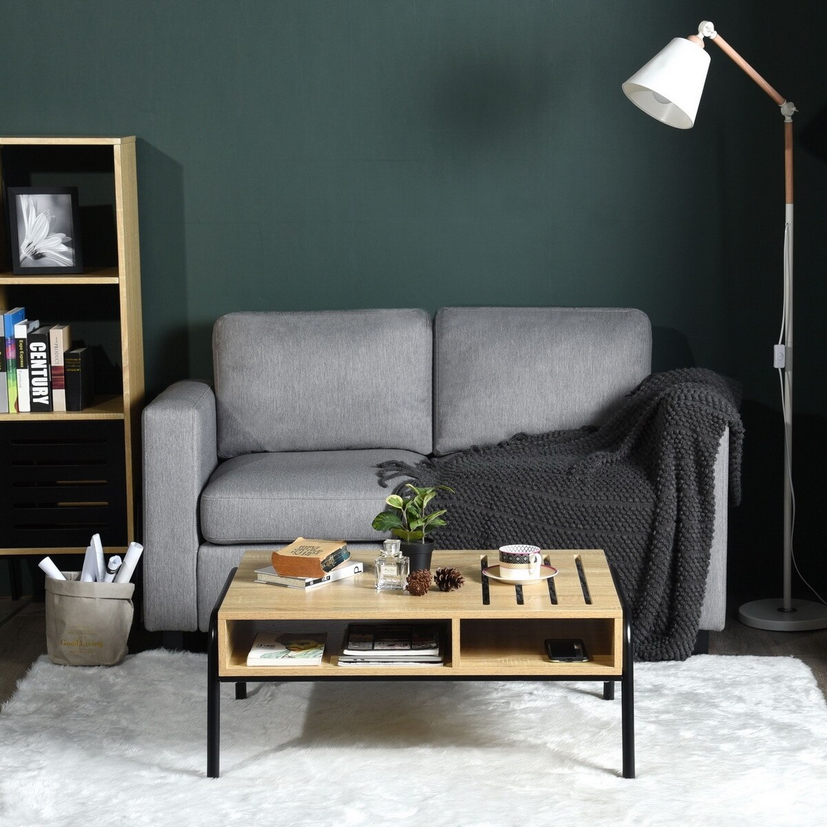 Rectangular Coffee Table with Storage - Mycitystee