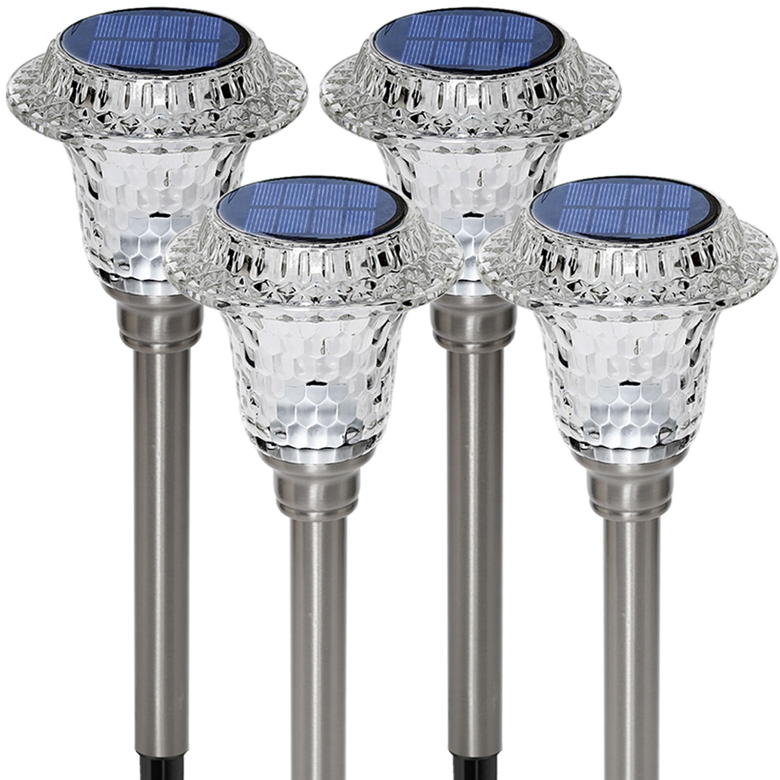 4pcs Garden Waterproof Outdoor Solar Lights for Yard，Landscape，Patio - Daylight 5000K - 6500K - Mycitystee