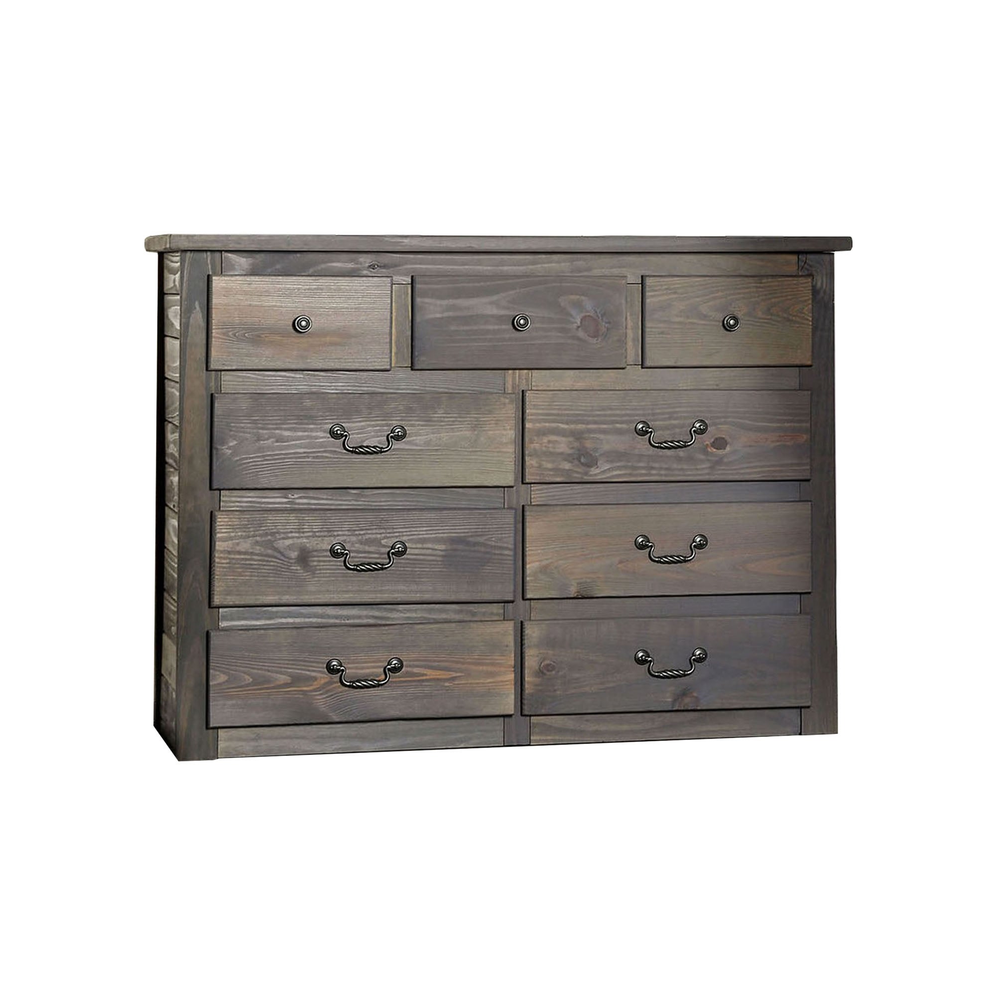 Dresser With Weathered Exterior and Plank Style Design， Gray - - 34632310 - Mycitystee