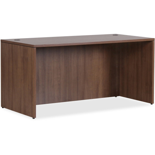 Lorell Walnut Laminate Office Suite Desk Shell (69967) - Mycitystee