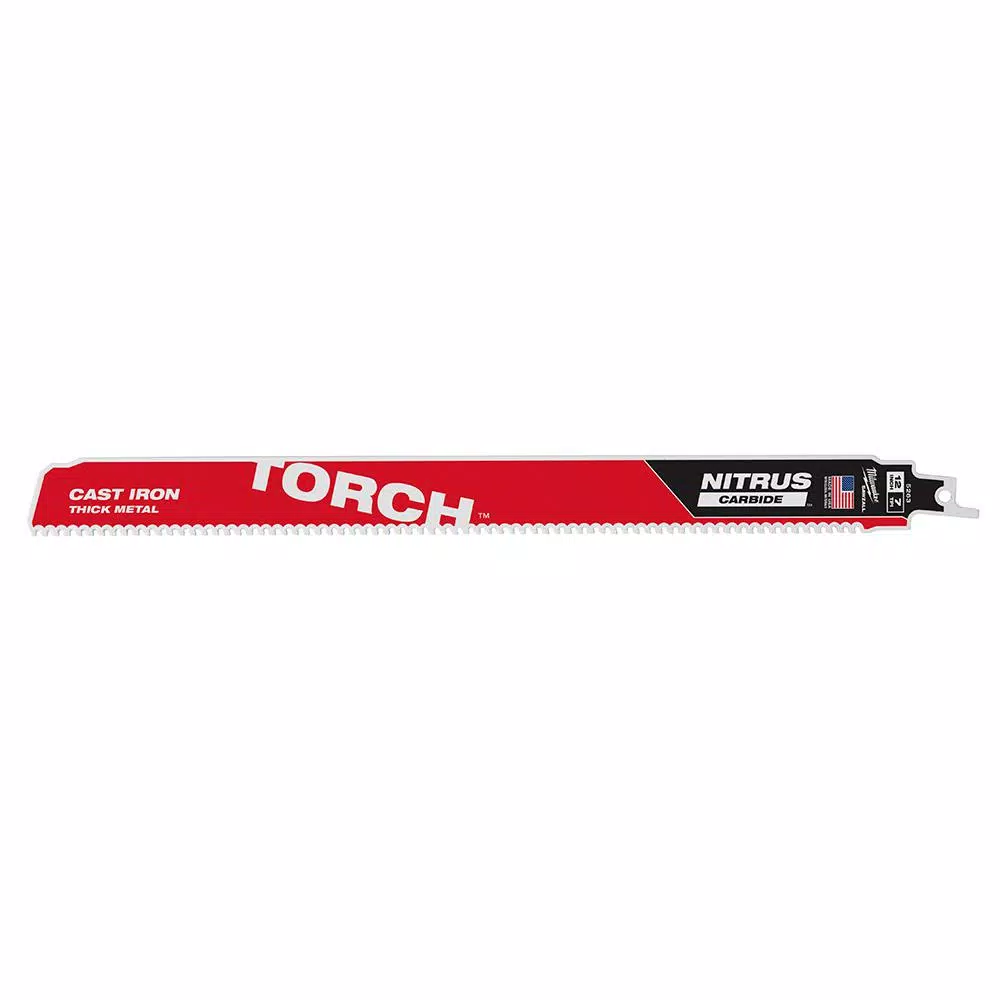 Milwaukee 12 in. 7 TPI TORCH Nitrus Carbide Teeth Metal Cutting SAWZALL Reciprocating Saw Blade (5-Pack) and#8211; XDC Depot - Mycitystee