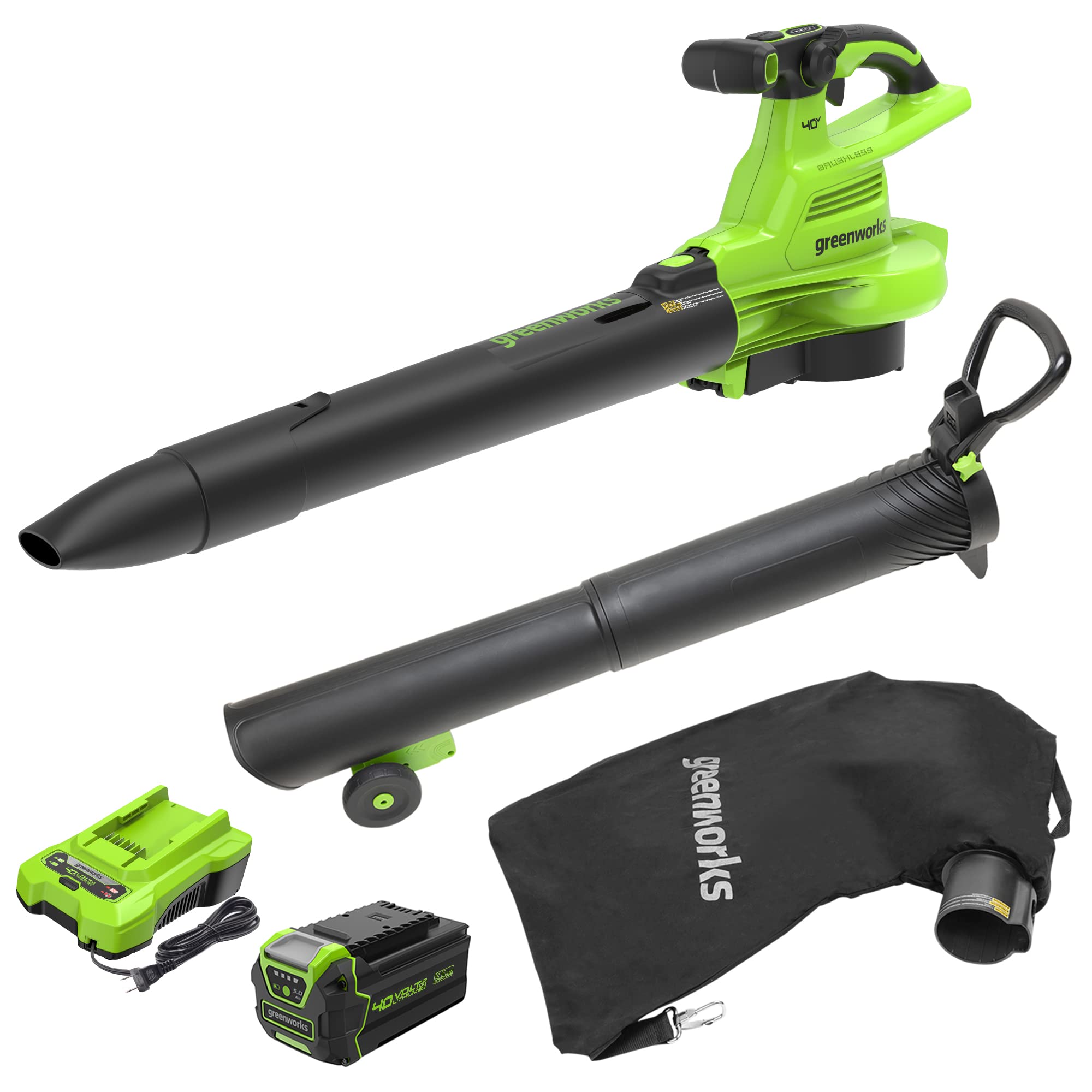 40V 505 CFM Cordless Battery Leaf Blower/Vacumn  Battery | Greenworks Tools - Mycitystee