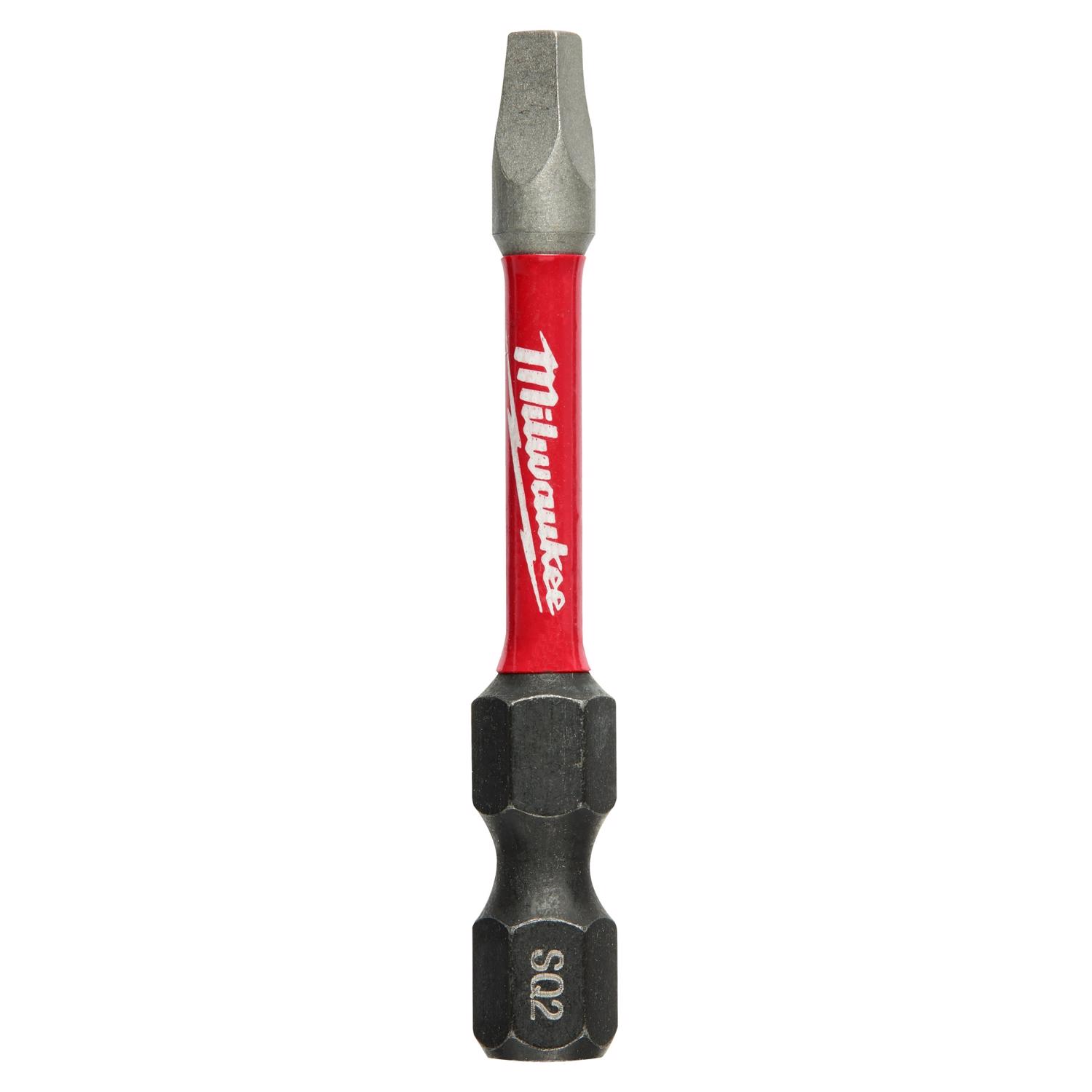 Milwaukee Shockwave Square #2 X 2 in. L Screwdriver Bit Steel 5 pk - Mycitystee