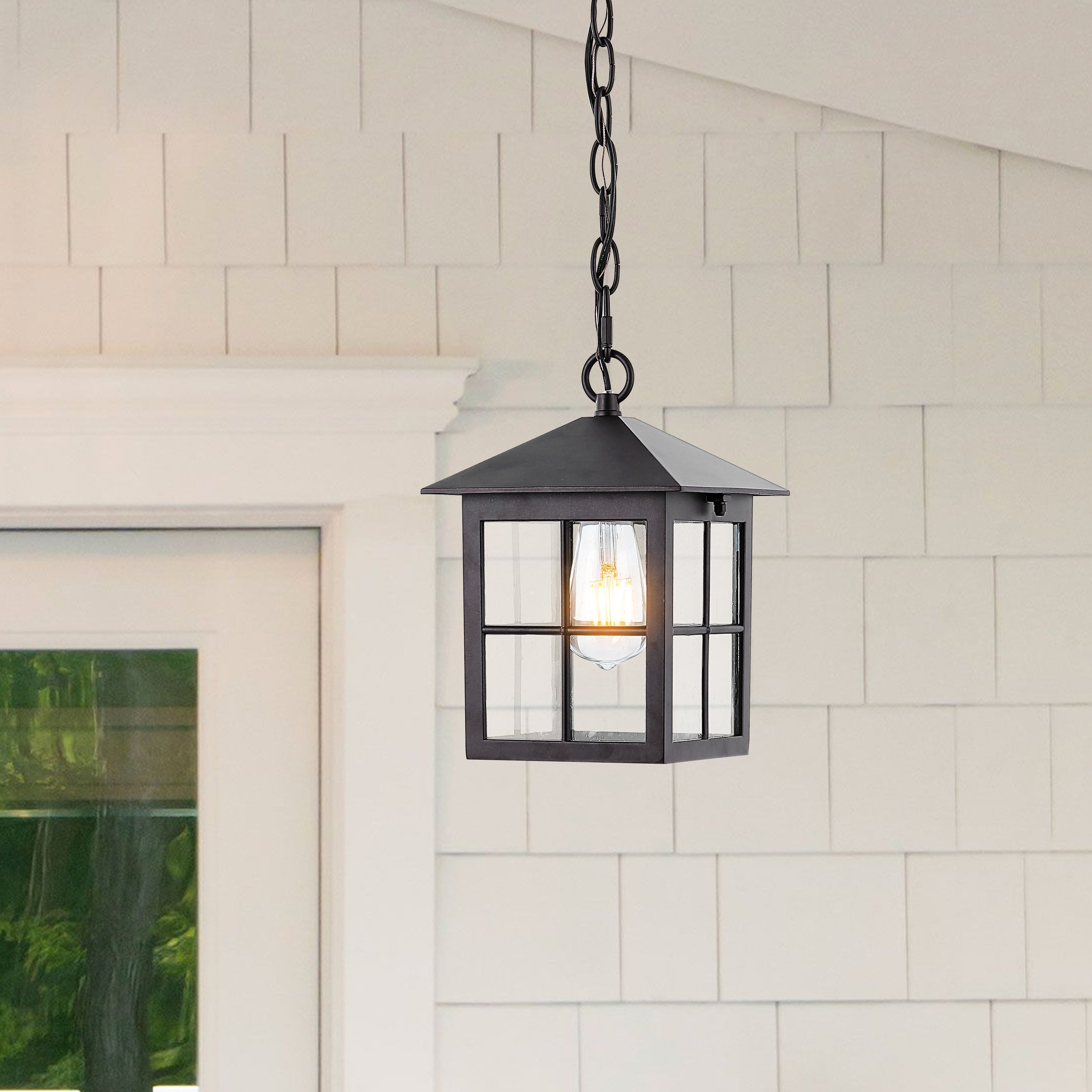 SAFAVIEH Lighting Penryn Outdoor Pendant/Black - 7
