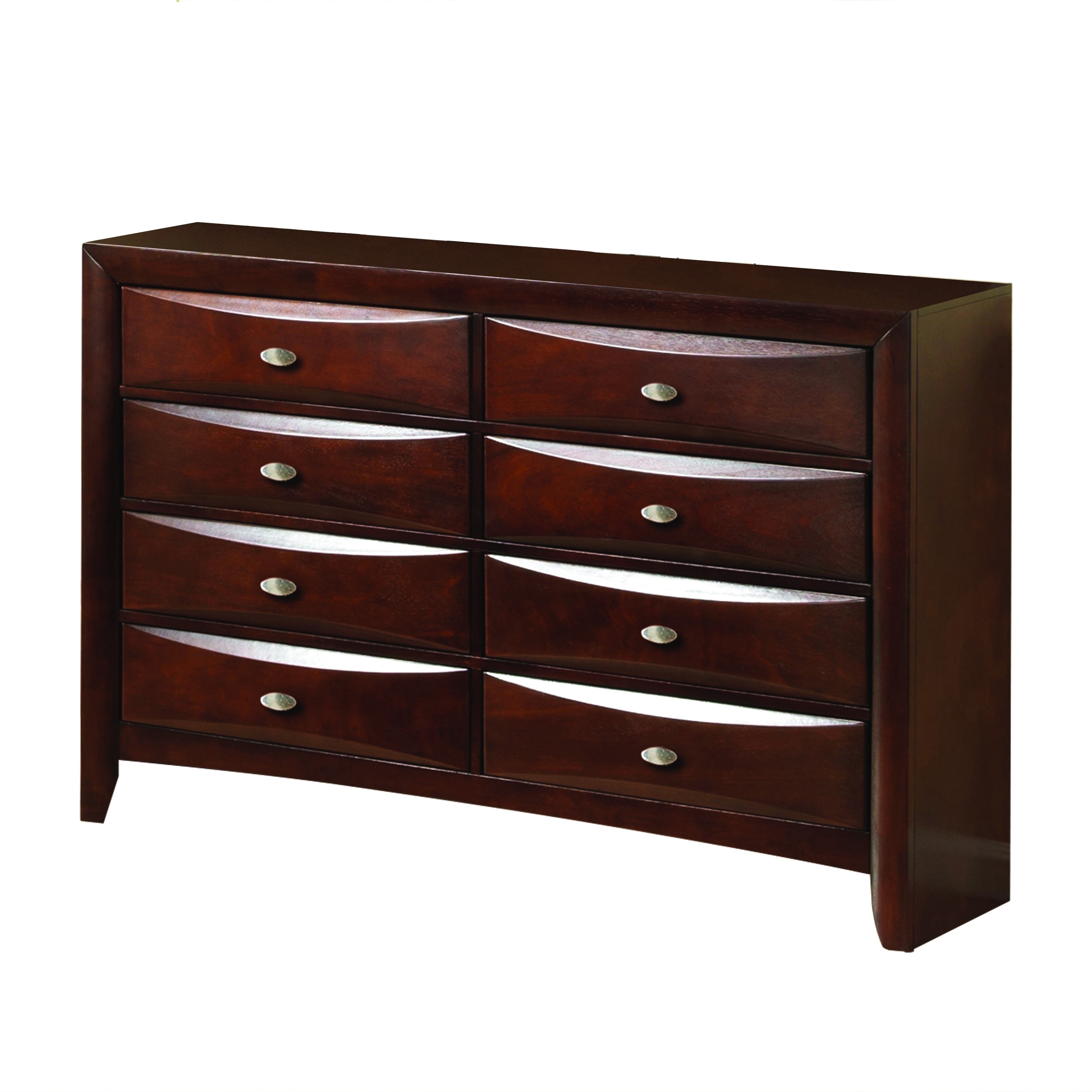 Transitional Wooden Dresser with 8 Spacious Beveled Drawers， Brown - - 30358849 - Mycitystee