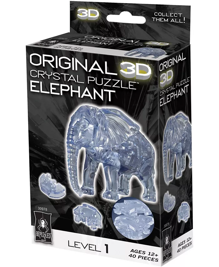 BePuzzled 3D Crystal Puzzle - Elephant - Mycitystee