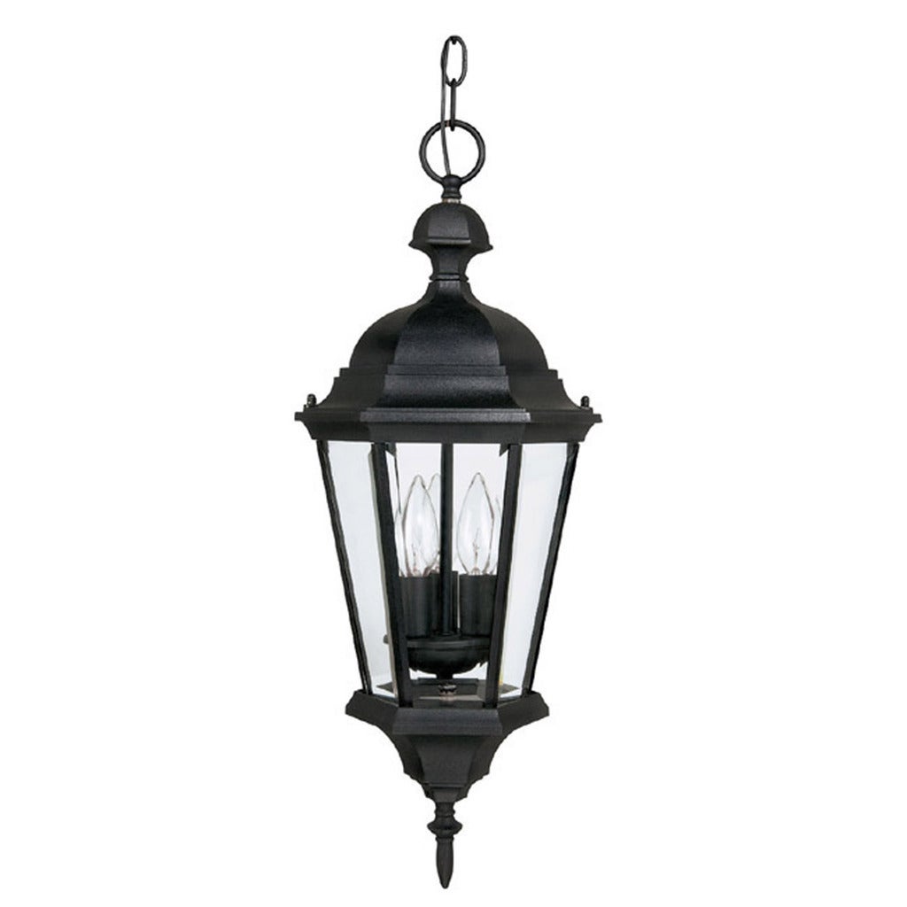 Carraige House 3-light Black Hanging Outdoor Lantern - Mycitystee