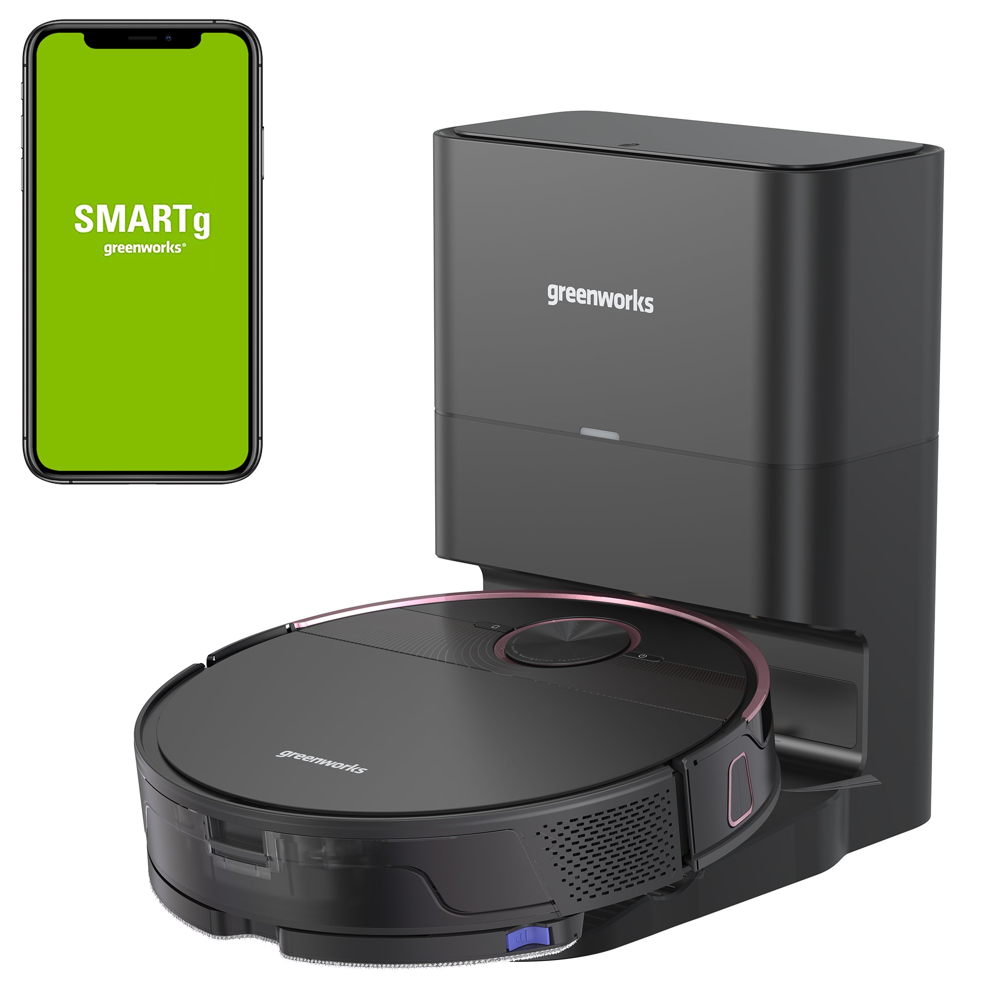 2-in-1 Self Cleaning Robot Vacuum  Mop | Greenworks Tools - Mycitystee