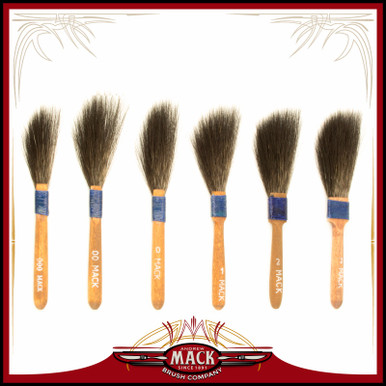 Set 6 Mack Sword Striping Series 10 Size 000 - 3 Pinstripe Brush - Mycitystee
