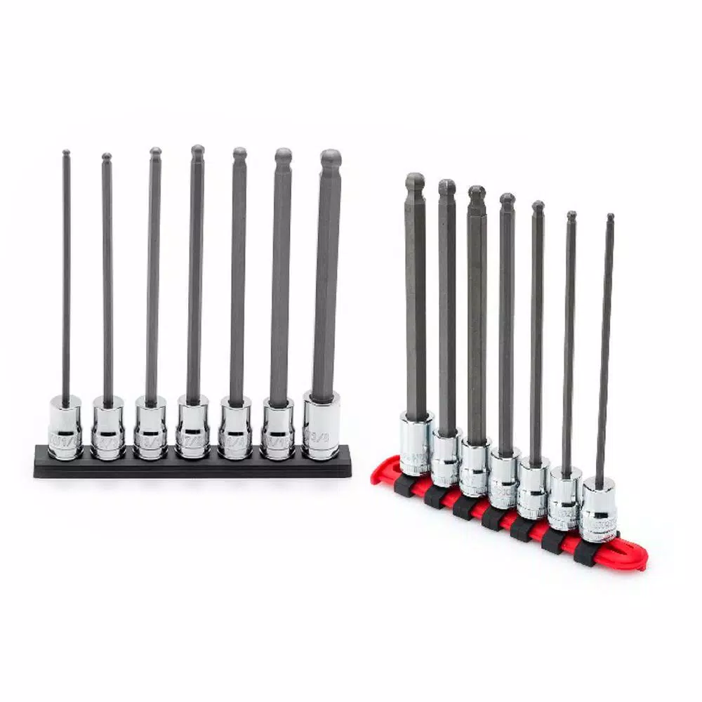 Husky 3/8 in. Drive Long Ball SAE/MM Hex Bit Socket Set (14-Piece) and#8211; XDC Depot - Mycitystee