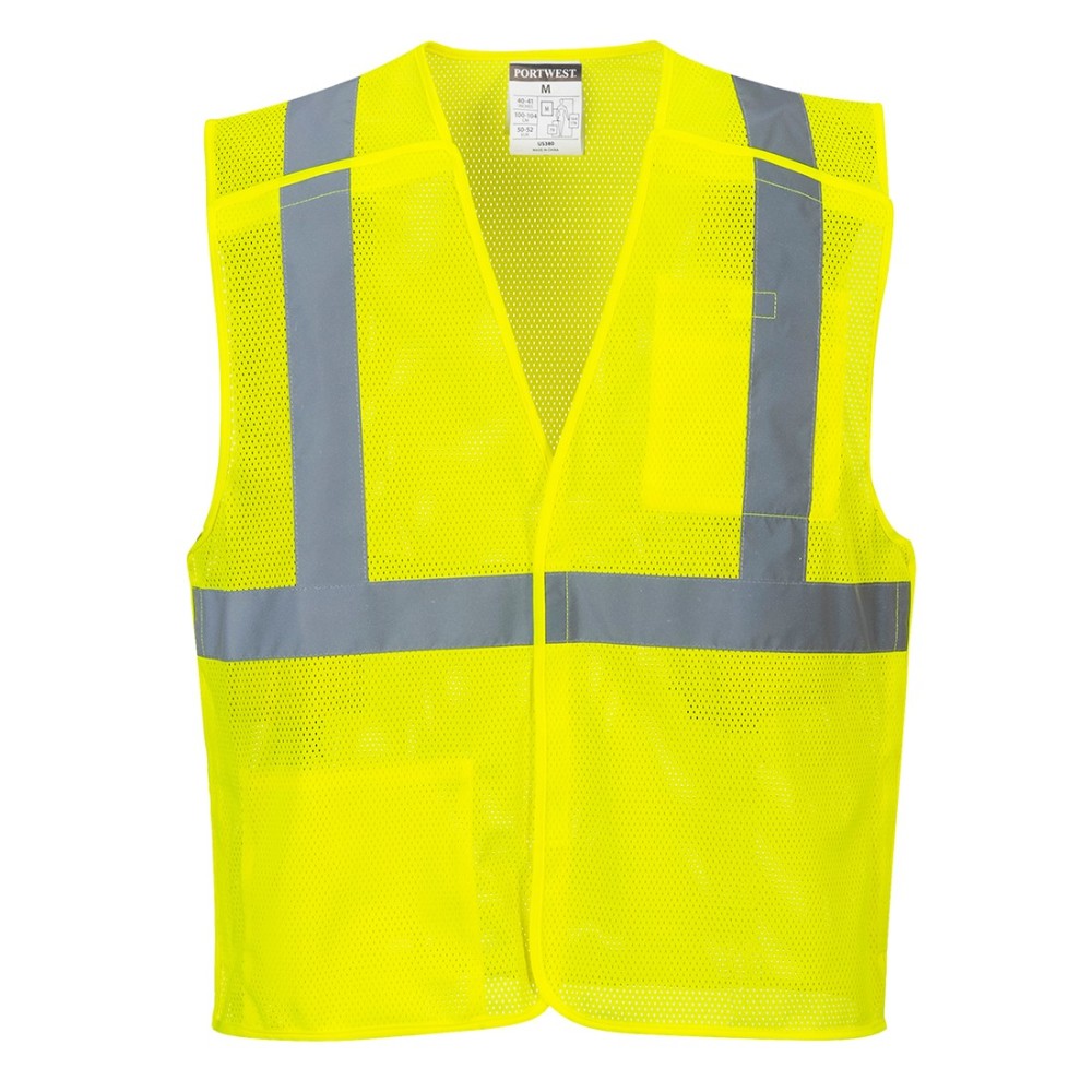 Yellow Economy Mesh Break-Away VestXXL - Mycitystee