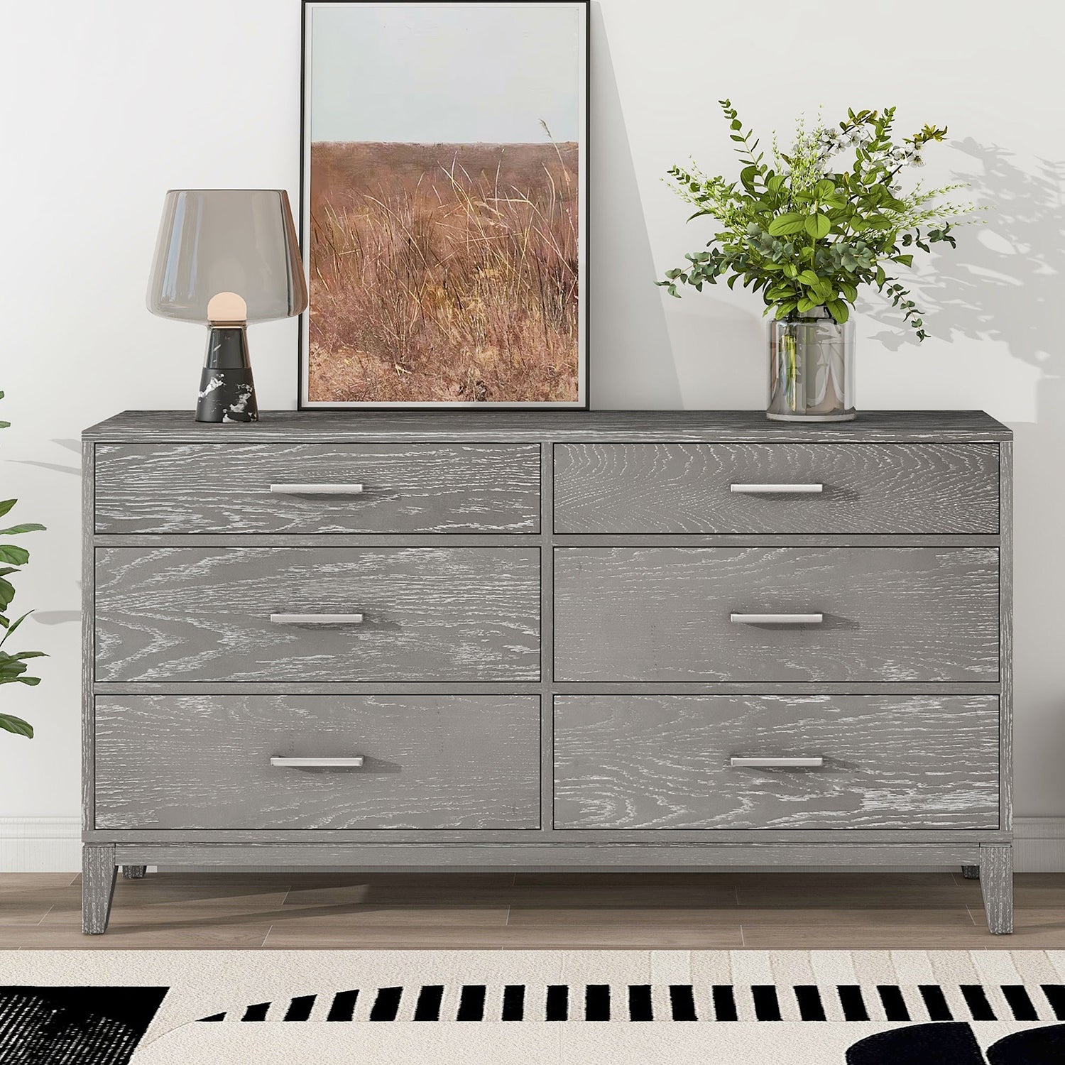 Concise Style Solid Wood Six-Drawer Dresser - - 37427898 - Mycitystee