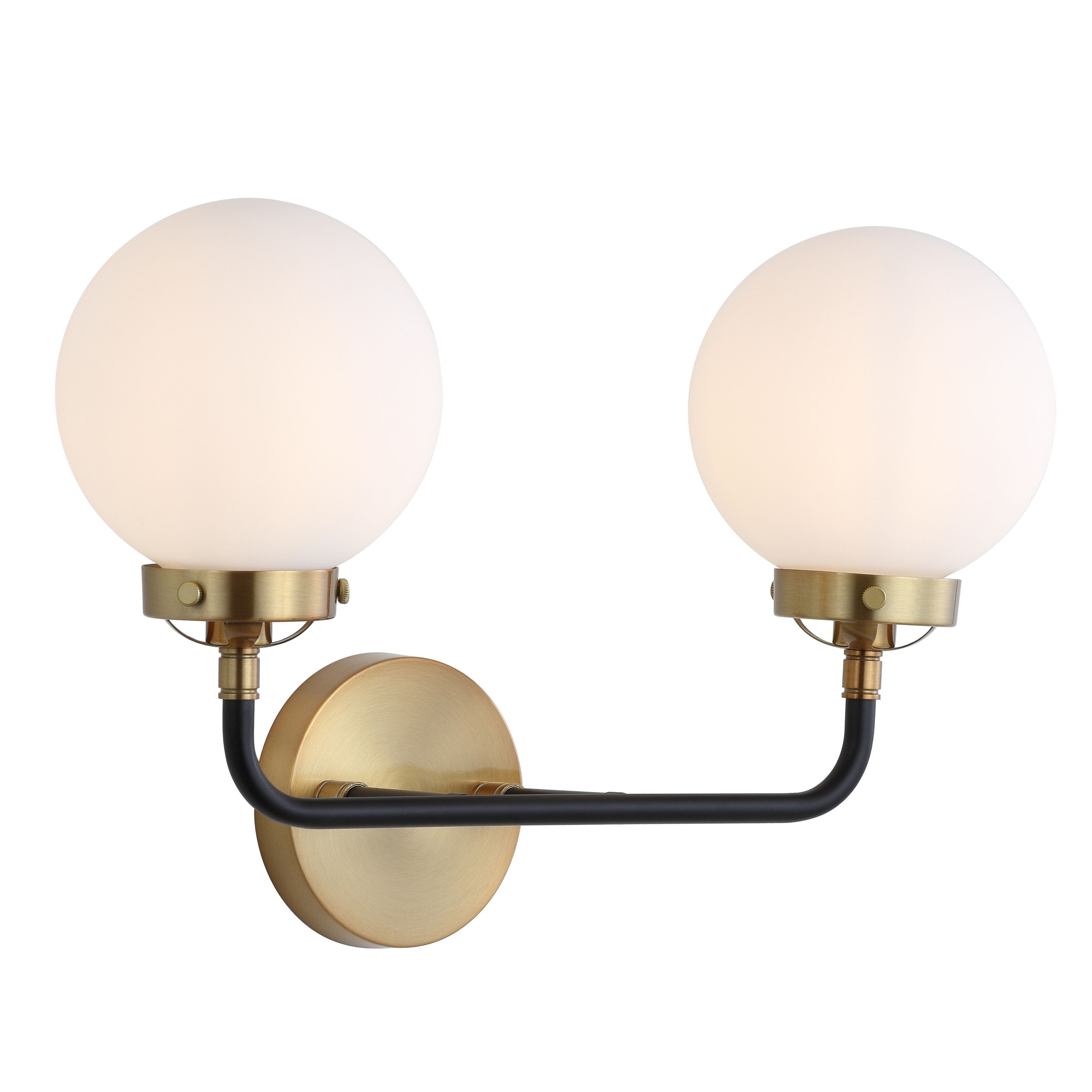Bevin Brass Vanity， Chrome/Black by JONATHAN Y - Mycitystee