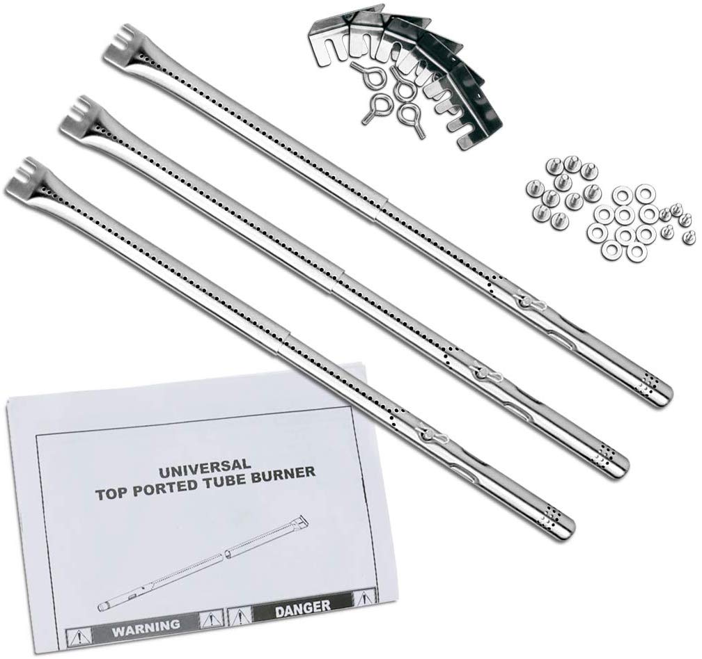 3 Pack Adjustable 14 to 20 Grill Burner Tube for Char-Broil Classic, Advantage 466335015, 466343015, 466344015 Gas Grill - Mycitystee