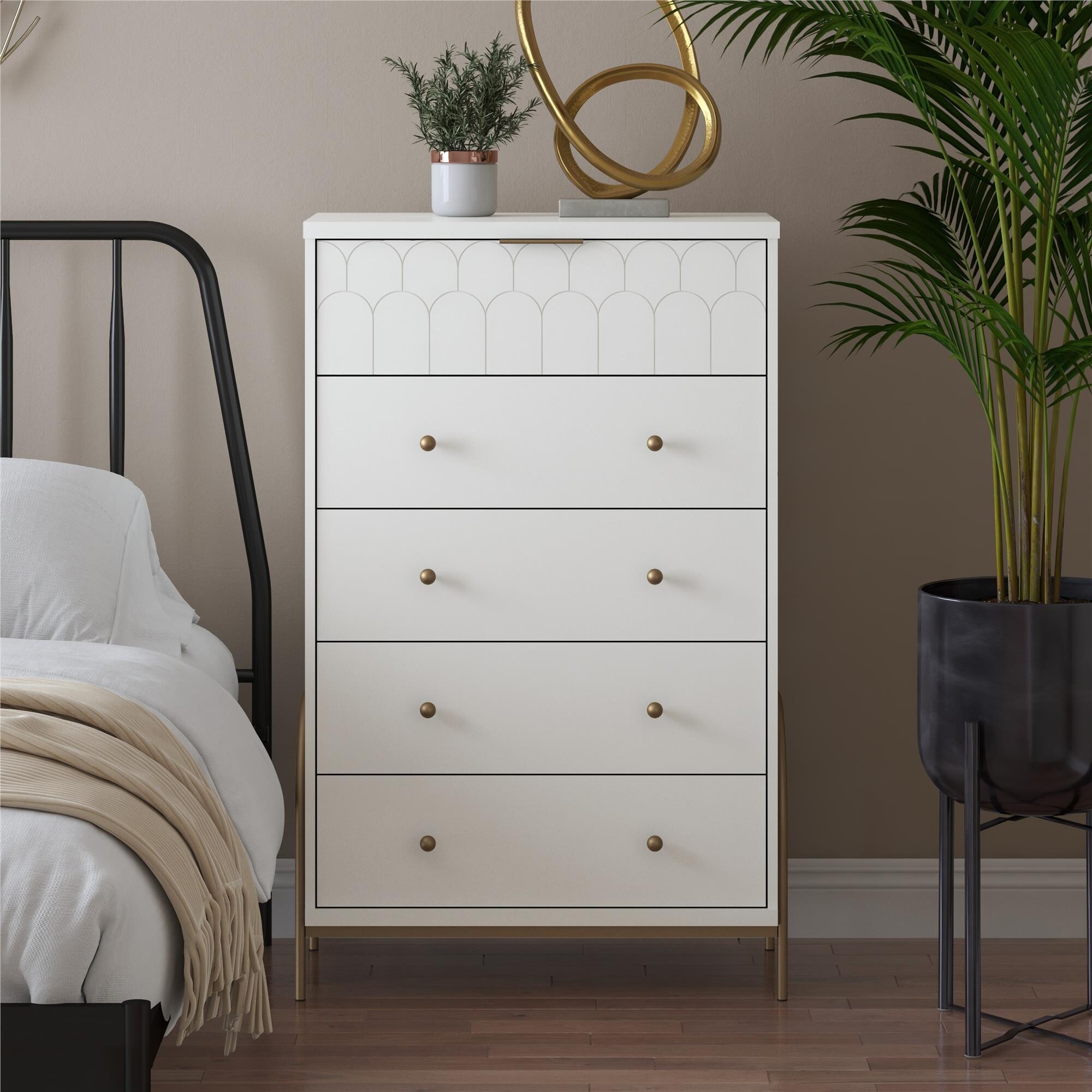 CosmoLiving Anastasia 5 Drawer Dresser - - 37073227 - Mycitystee