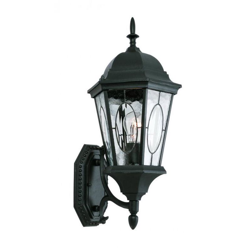 Cambridge Black Finish Outdoor Wall Lantern with Water Shade - Mycitystee