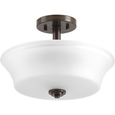 Progress Lighting Cascadia Brown Steel and Porcelain 2-light Convertible Fixture - Mycitystee