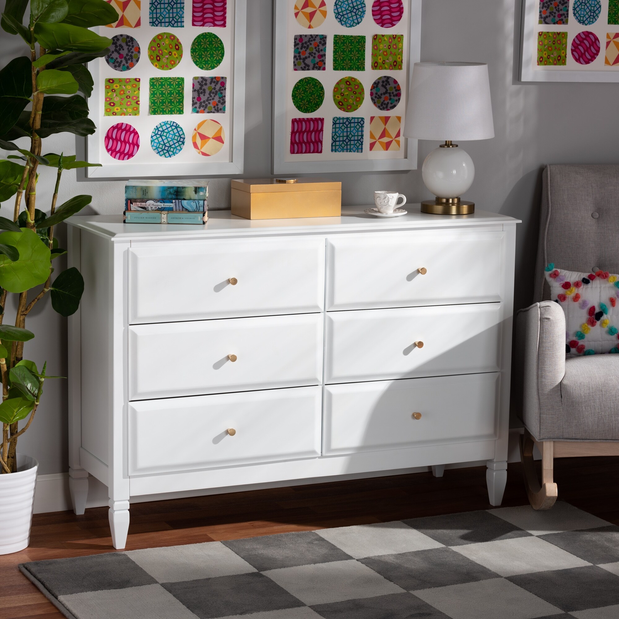 Naomi Classic and Transitional 6-Drawer Bedroom Dresser - - 31302874 - Mycitystee