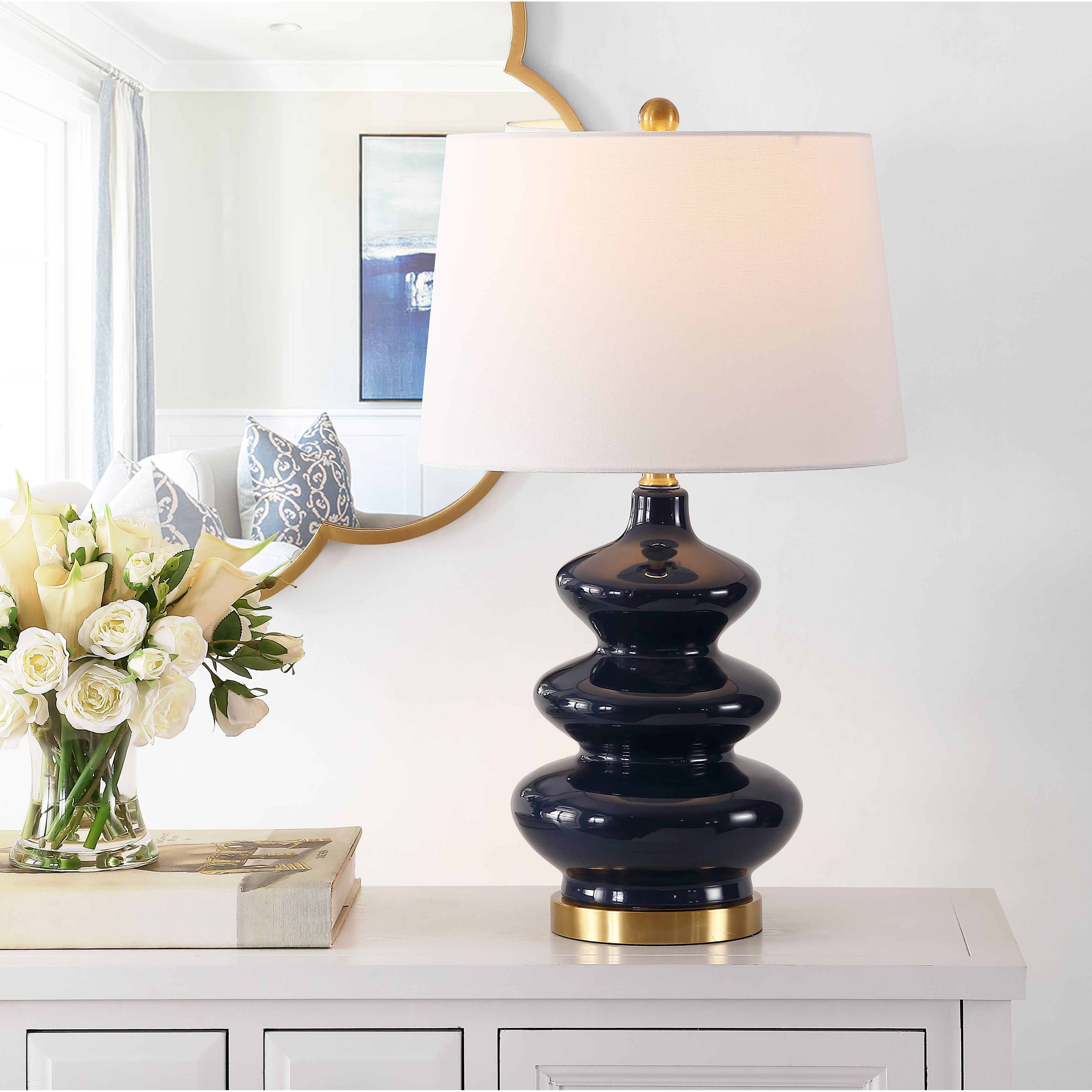 SAFAVIEH Lighting 27.5-inch Brielle Mosaic Table Lamp - 15