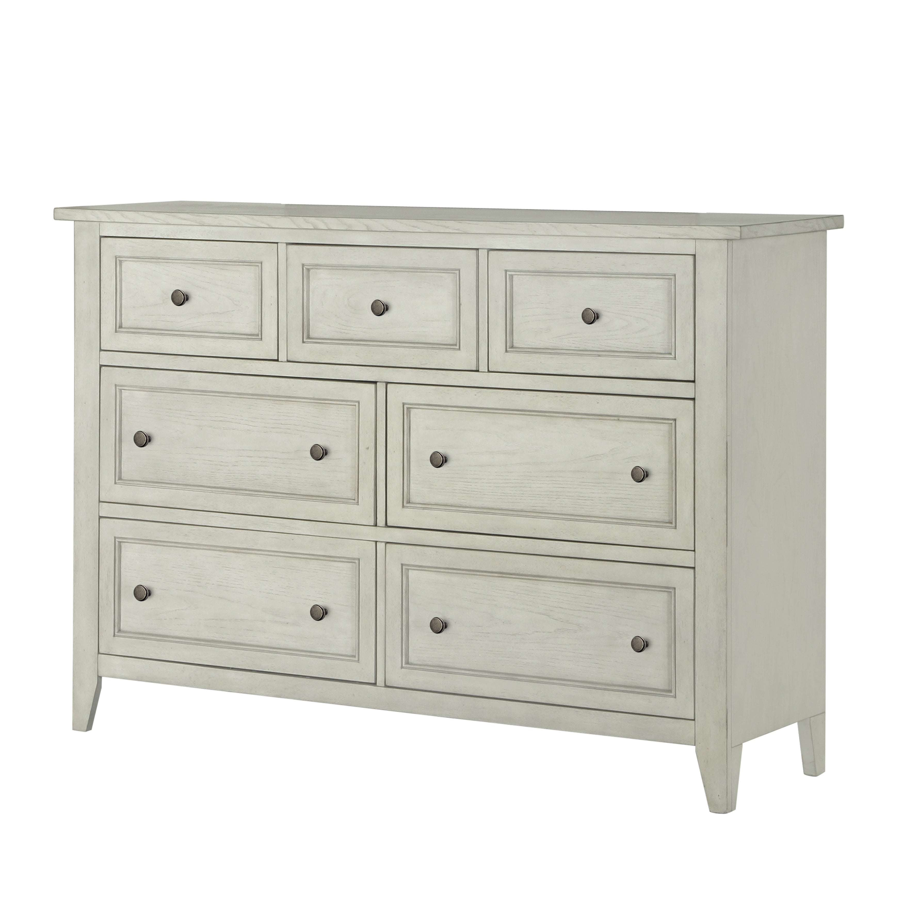 Raelynn Weathered White 7-drawer Dresser - - 14709055 - Mycitystee