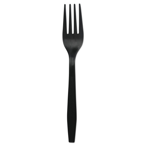 Boardwalk Heavyweight Polypropylene Cutlery， Fork， Black， 1000/Carton (FORKHWPPBLA) - Mycitystee