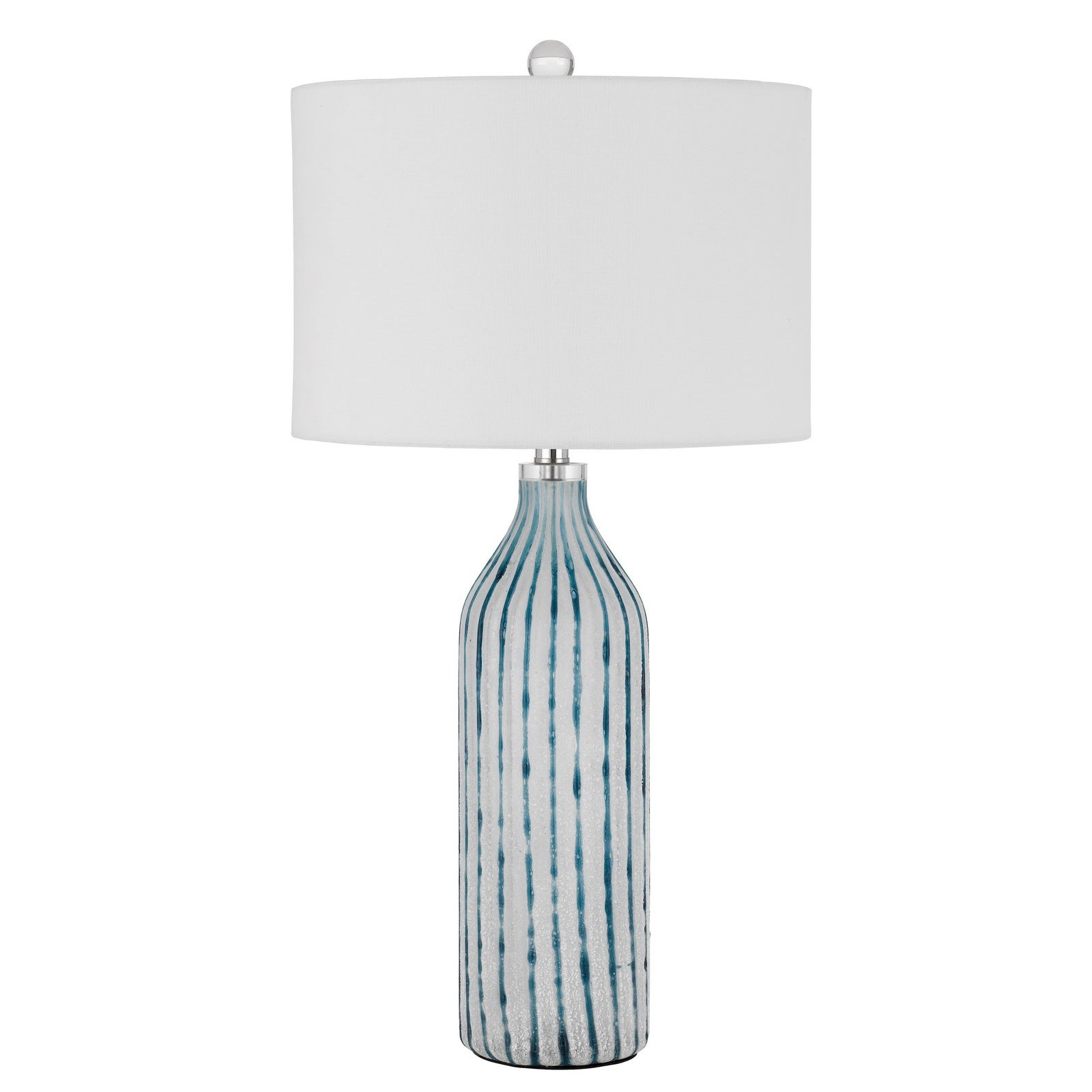 Inveruno glass table lamp with hardback drum shade - One Size - Mycitystee