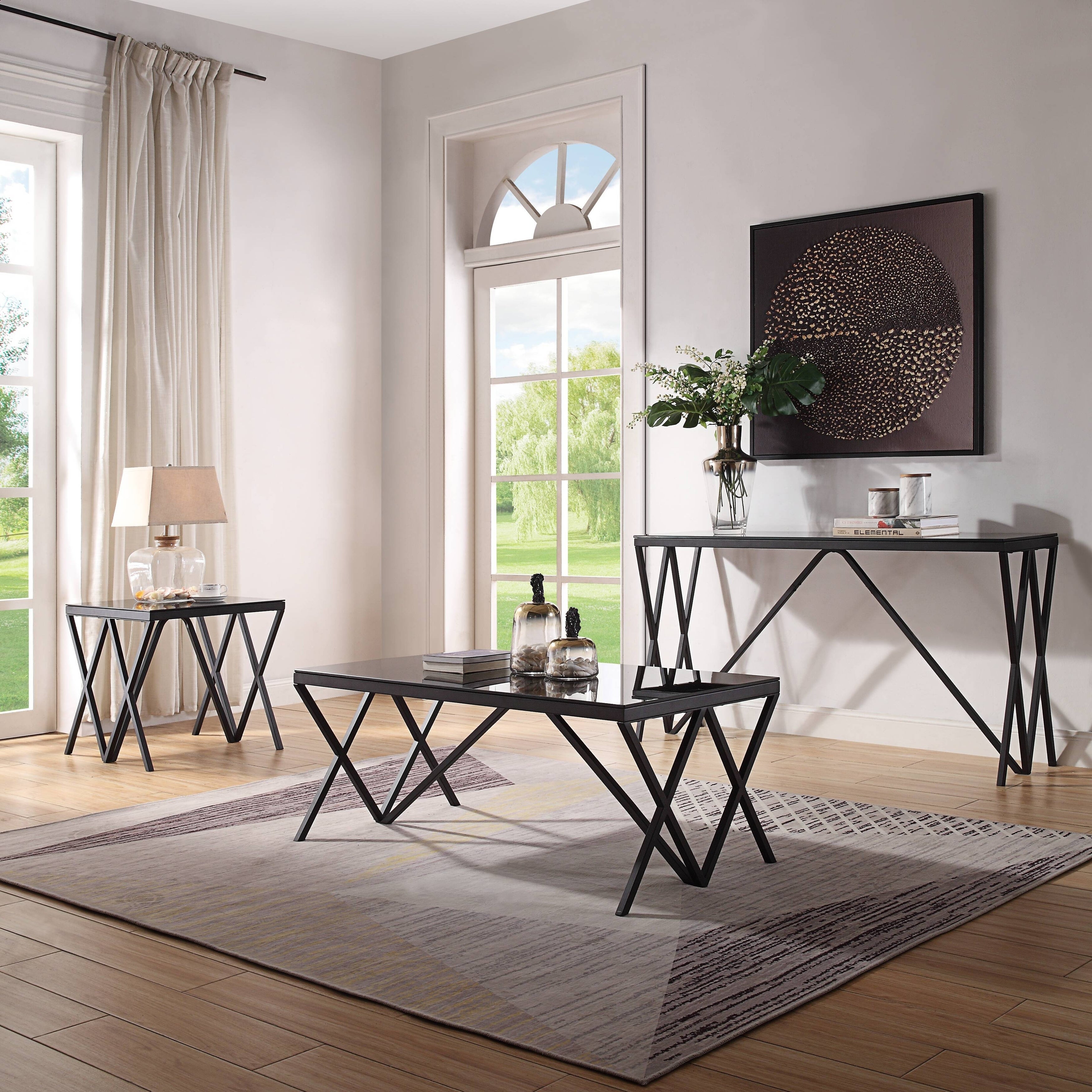 ACME Magenta End Table in Black - Mycitystee