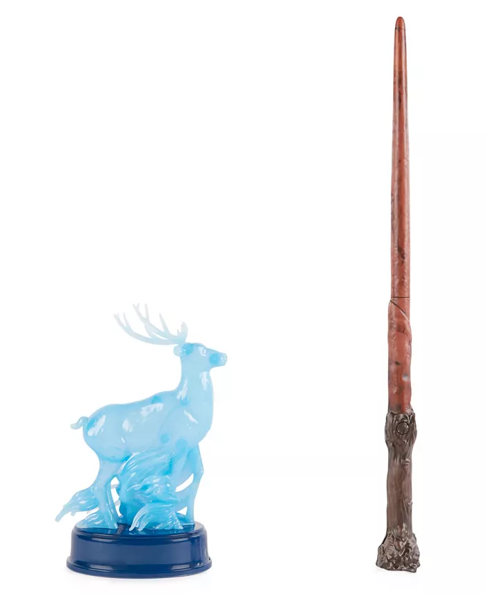 Wizarding World Harry Potter， 13-inch Patronus Spell Wand with Stag Figure， Lights and Sounds， Kids Toys for Ages 6 and up - Mycitystee