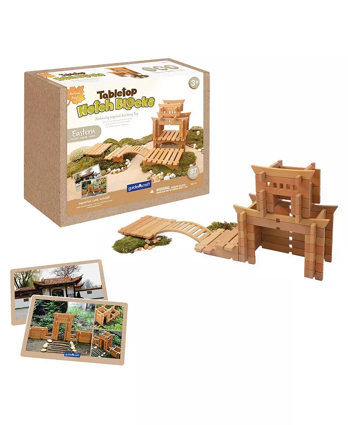 Guidecraft Notch Blocks - Eastern 87 Piece Set - Mycitystee