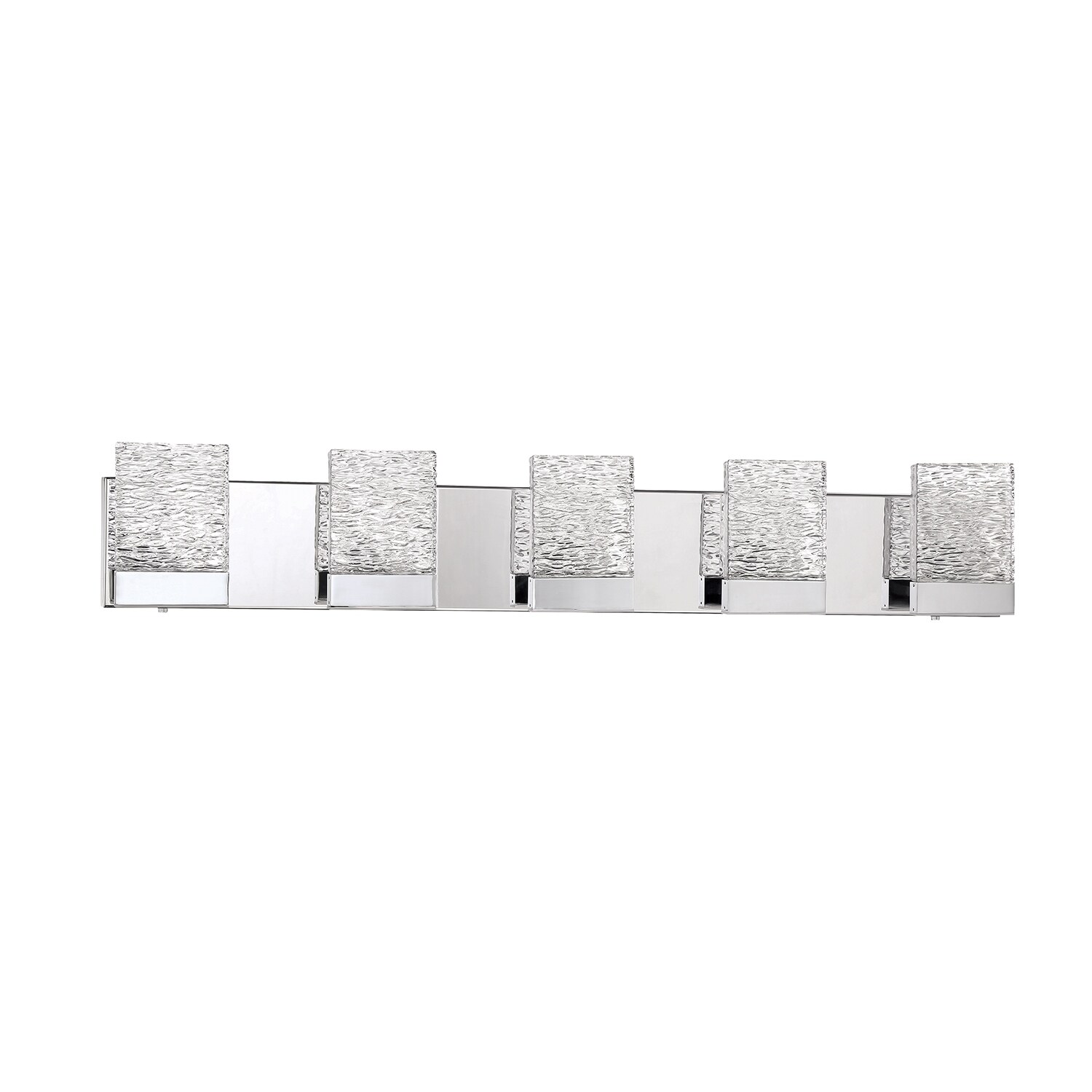 Astron 5-Light-LED Chrome Vanity Light with Glass Shade - Mycitystee