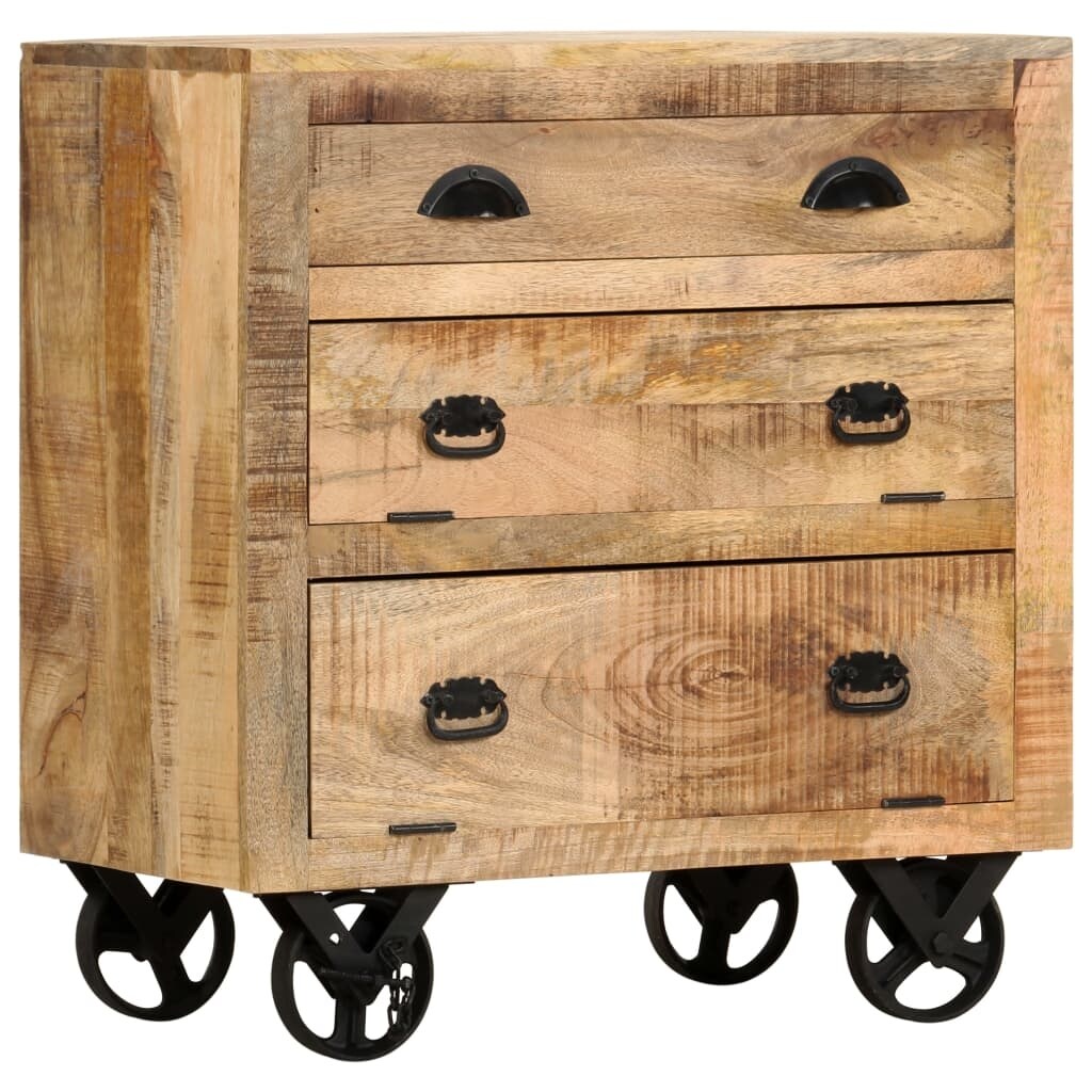 vidaXL Side Cabinet with Wheel 27.6