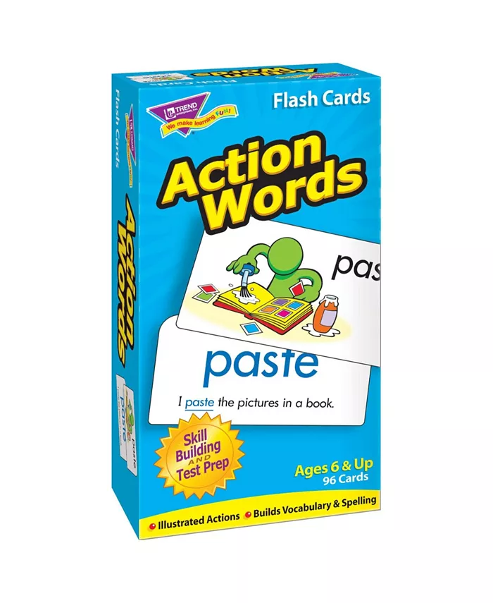 Trend Enterprises Action Words Skill Drill Flash Cards - Mycitystee
