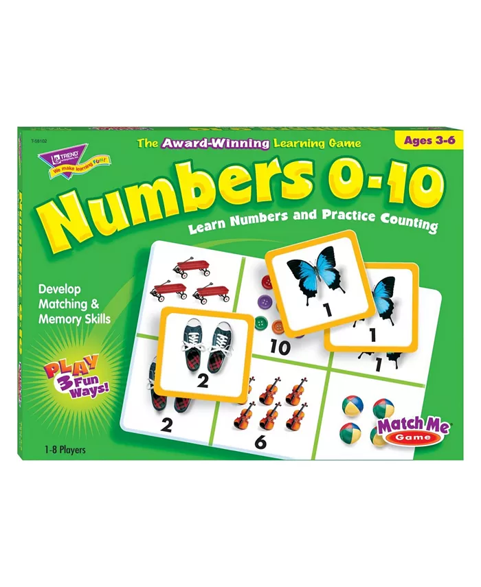 Trend Enterprises Numbers 0-10 Match Me Games - Mycitystee